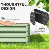 Outsunny Square Raised Garden Bed with Galvanised Steel Frame – 120 x 120 x 30cm Planter Box for Vegetables, Flowers and Herbs