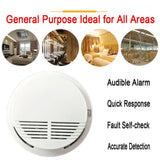 2 Pack Photoelectric Smoke Alarm Detectors with Test Button – Battery Included Home Fire Safety Sensors