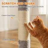 PawHut Floor to Ceiling Cat Tree, 230-250cm Adjustable Six-Level Cat Tower with Hammock, Condo & Sisal Posts