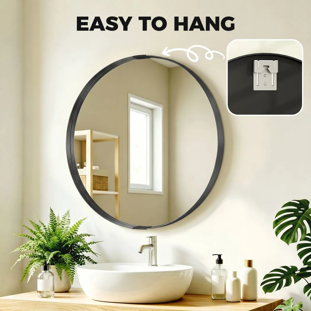 HOMCOM Round Wall Mirror 61 cm