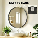 HOMCOM Round Wall Mirror 61 cm