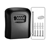 Wall-Mounted 4-Digit Combination Key Safe – Waterproof Outdoor Key Lock Box with Resettable Code