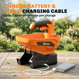 Outsunny 3.3L Cordless Handheld Spreader with Adjustable Flow and Scatter Width, USB Charging – Seed & Salt