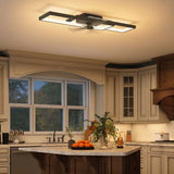 HOMCOM LED Ceiling Light, Modern Dimmable Ceiling Light with Wall Switch & Remote Control