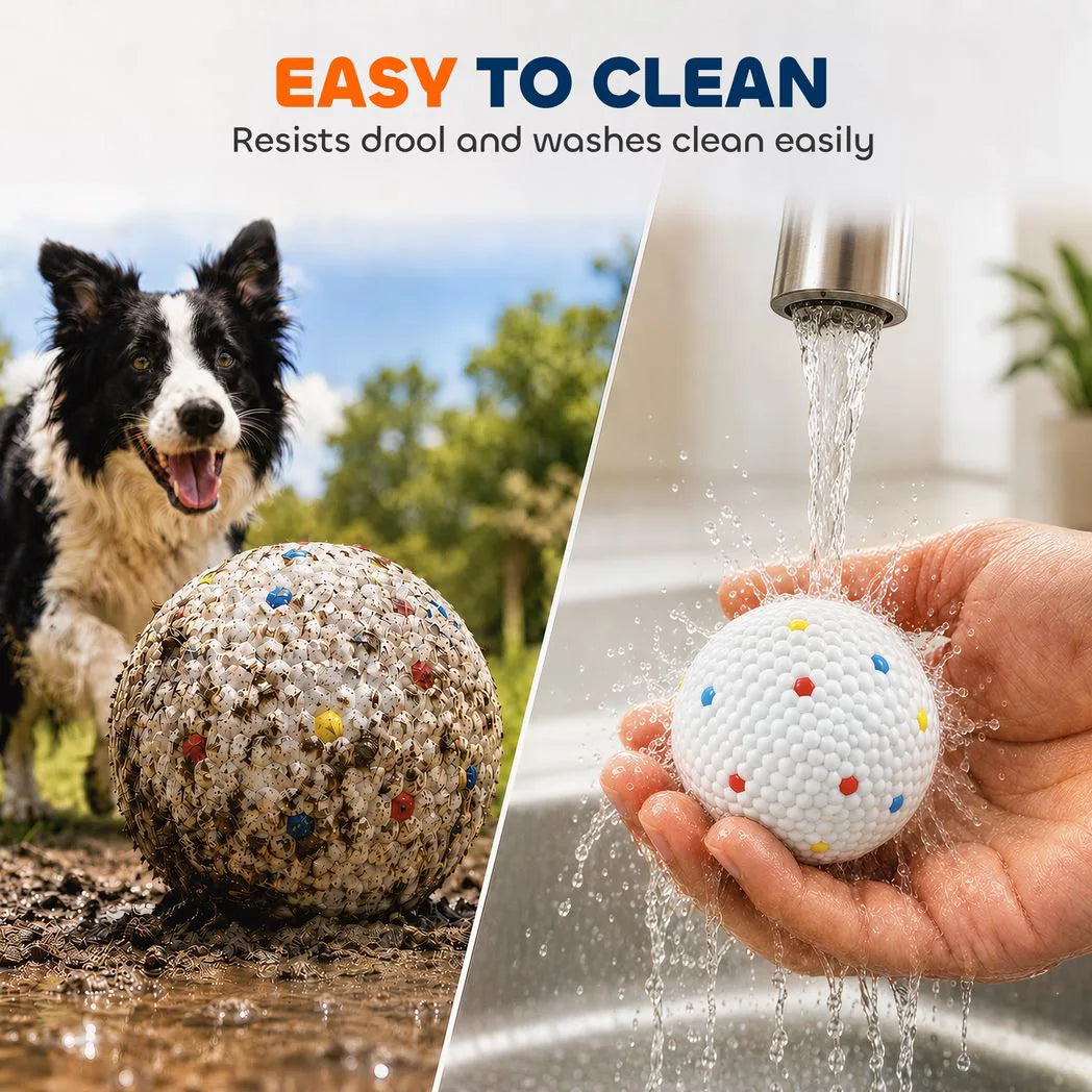 PawHut 6 Pack ETPU Dog Balls, 58mm – Bite-Resistant Floating Fetch and Chew Toys for Small and Medium Dogs