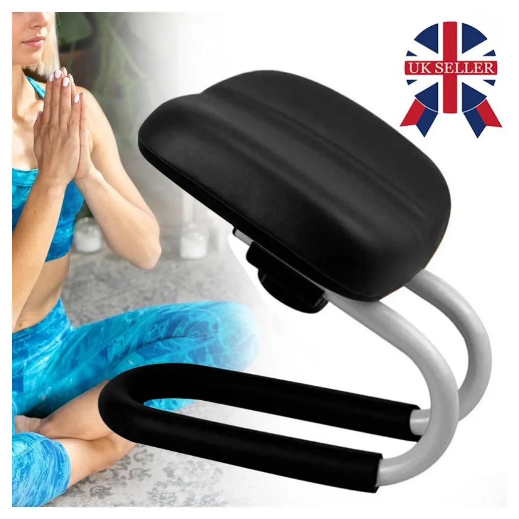 Adjustable Height Meditation Stool with Metal Frame & Cushioned Seat – Portable Prayer & Kneeling Bench for Yoga