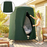 Outsunny Hanging Egg Chair Cover – Waterproof Oxford Fabric Protective Cover with Zip, 196 x 230cm, Green