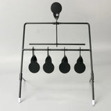 5 Self-Resetting Spinning Metal Swing Targets for Air Rifle Shooting – Practice Target Set with 10 Stickers
