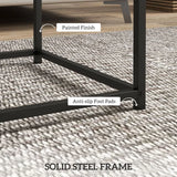 HOMCOM Coffee Table Set of 2 with 3.5cm Thick Tabletop – Square Nest of Tables, Grey
