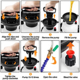 3L Manual Transmission Fluid Filling Pump with Pressure Gauge and Adapters – Gearbox Oil Filler Tool for ATF