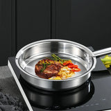 Stainless Steel 3 Piece Cookware Set with Milk Pan, Stockpot, Frying Pan and Glass Lids – Steel Handles
