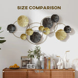 HOMCOM Multi-Disc Metal Wall Art