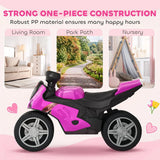 AIYAPLAY Toddler Balance Bike with Music, Extra-Wide PP Tyres & Motorbike Design – Boys and Girls Ride-On, Pink