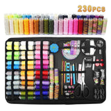 230 Piece Portable Sewing Kit with Travel Case – Needles, Thread & Scissors for Home Repairs