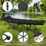 Folding Camping Cot Bed with Soft Mattress Pad – Portable Adult Sleeping Bed for Tent, Office Nap and Travel