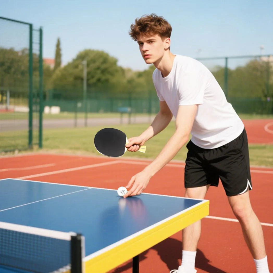 SPORTNOW Portable Table Tennis Set with 4 Bats, 8 3-Star Balls & Padded Carry Case – Indoor & Outdoor Ping Pong