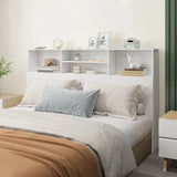 HOMCOM King-Size Freestanding Headboard with 4 Open Storage Compartments – Bedroom Bed Headboard, White