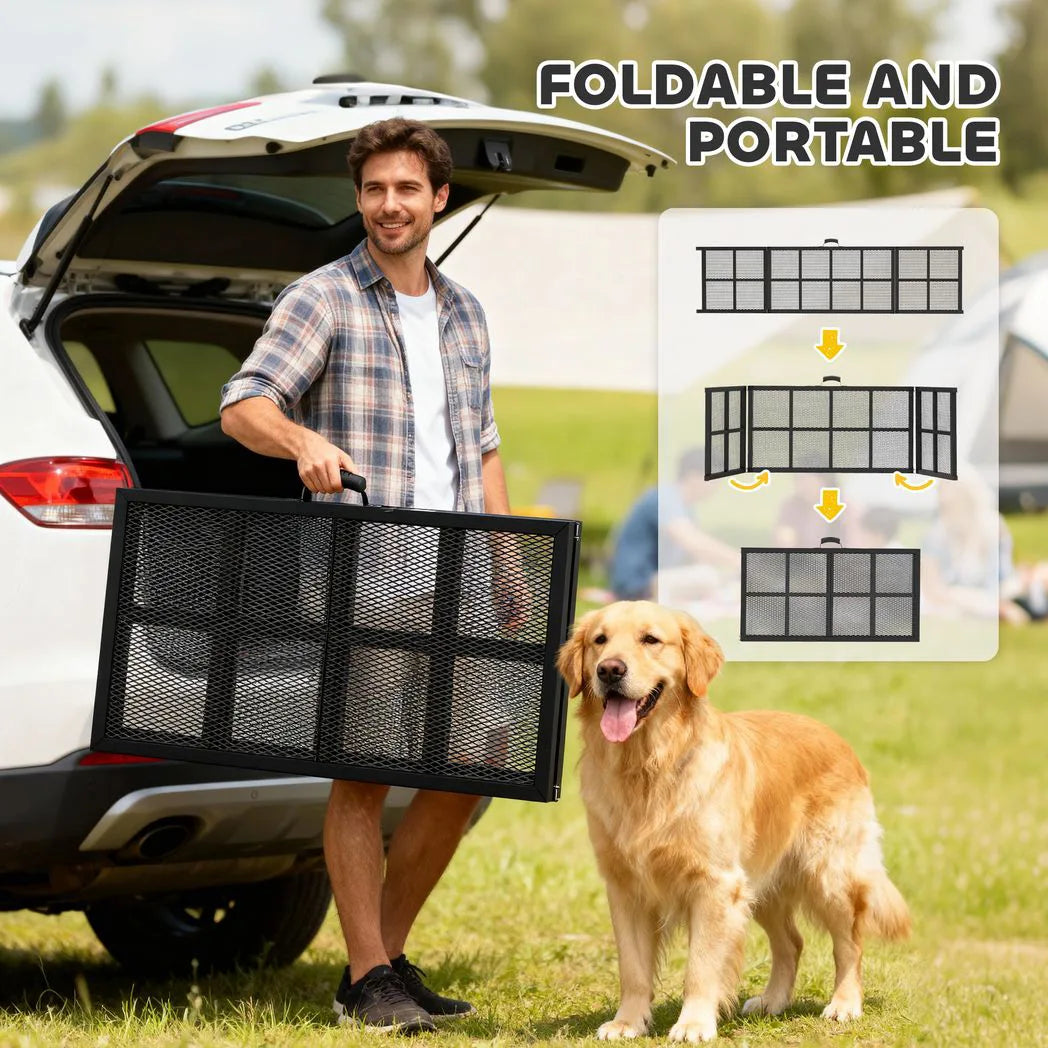 PawHut 191cm Extra Long Folding Dog Ramp with Non-Slip Surface – Car Pet Ramp for Large Dogs, Black