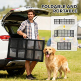 PawHut 191cm Extra Long Folding Dog Ramp with Non-Slip Surface – Car Pet Ramp for Large Dogs, Black