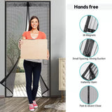 Magnetic Mesh Door Curtain – Insect Screen, Black