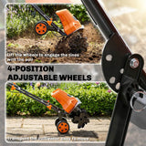 Outsunny 1500W Electric Garden Tiller with Foldable Handle, 40cm Working Width, 20cm Depth, 6 Steel Blades & Adjustable Wheels