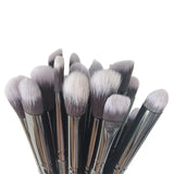 25-Piece Makeup Brush Set with Synthetic Bristles – Foundation, Concealer, Blush and Eyeshadow Brushes, Black
