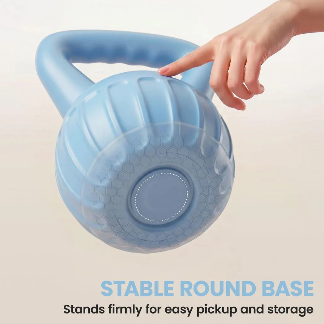 SPORTNOW 6kg Kettlebell with Non-Slip Handle & Flat Base – Sand-Filled Strength Training Weight, Blue