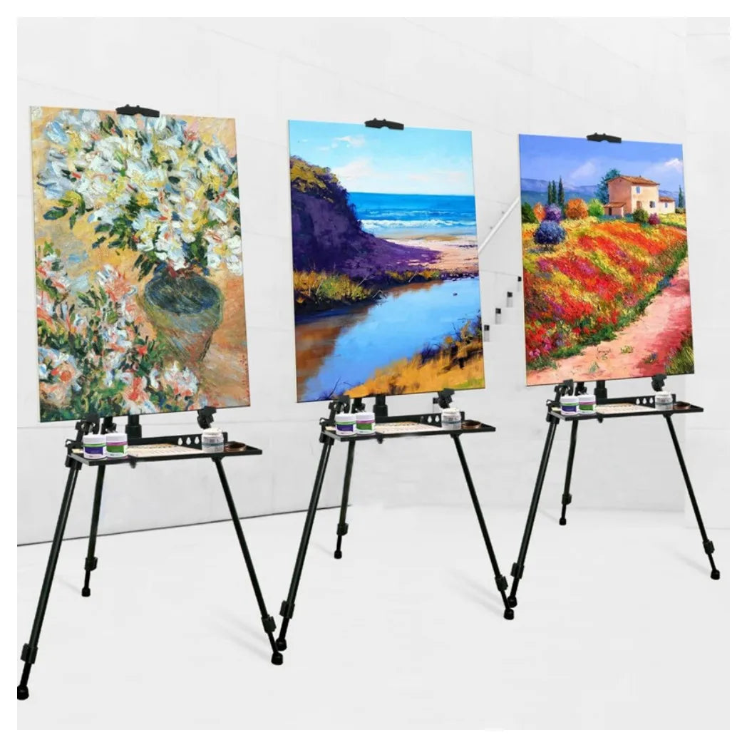 Adjustable Aluminium Art Easel Stand, 51–155cm Folding Tripod with Carry Bag – Painting & Display