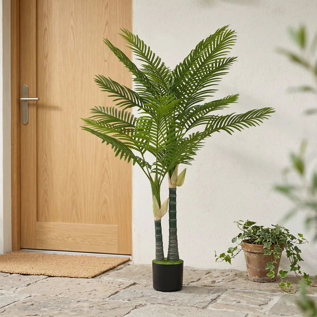 HOMCOM Artificial Palm Tree with 16 PEVA Leaves