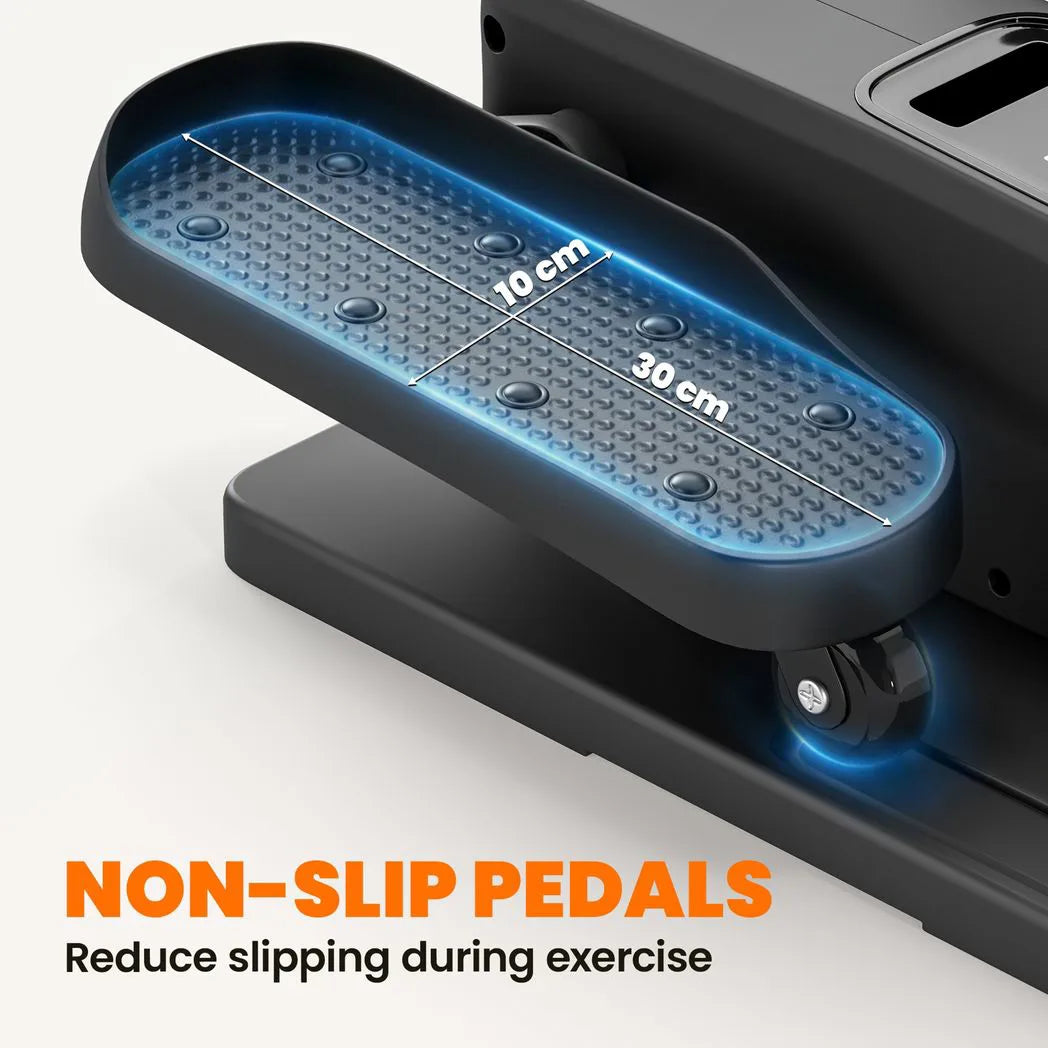 SPORTNOW Under Desk Elliptical Machine with 12 Speeds, Remote Control & LED Monitor – Home & Office Pedal Exerciser