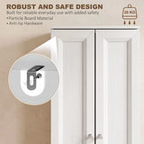 HOMCOM Narrow Bathroom Cabinet with 2 Doors & 4 Tiers – Slim Freestanding Storage Cupboard