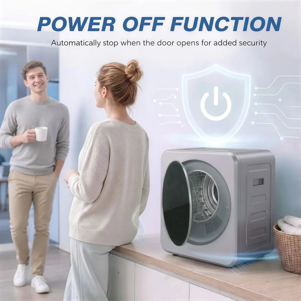 HOMCOM 4kg Vented Tumble Dryer with Stainless Steel Drum, 800W Compact Freestanding Dryer, Silver