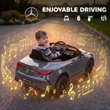 AIYAPLAY Licensed Mercedes-AMG Kids Electric Car with Dual 12V Motors and Remote – Ride-On, Ages 3-6, Grey