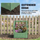 Outsunny 61 x 61cm Garden Planter Bed, with Cover – Green and Silver