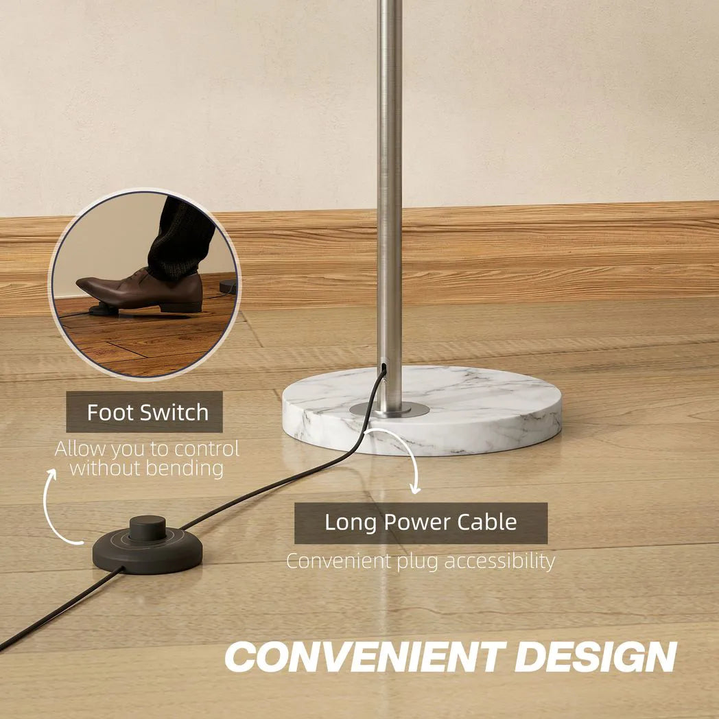 HOMCOM Arc Floor Lamp for Living Room