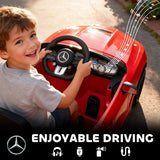 AIYAPLAY Licensed Mercedes-AMG 12V Kids Electric Car with Dual Motors & Remote Control – Ride-On, Red