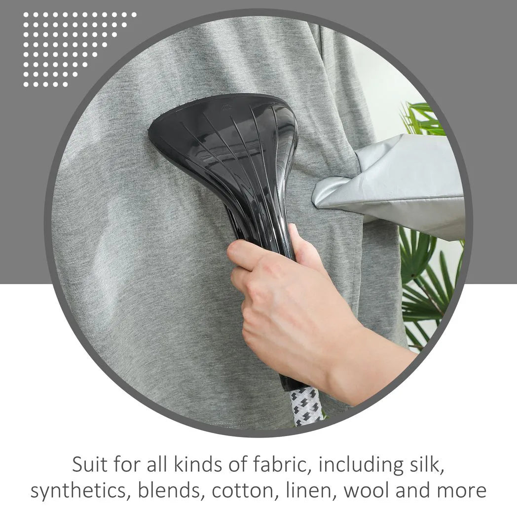 HOMCOM Clothes Steamer with Adjustable Pole, 11 Steam Levels and 1.4L Water Tank – 1950W Garment Steamer, Black
