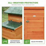 PawHut Wooden Chicken Coop with Nesting Box, Pull-Out Tray, Sliding Window and Waterproof Roof – Hen House