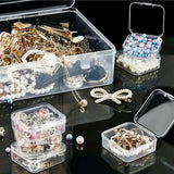 Bead Organiser Box with 30 Clear Mini Compartments and Hinged Lid – Craft, Jewellery and Small Parts Storage