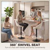 HOMCOM stool counter backs