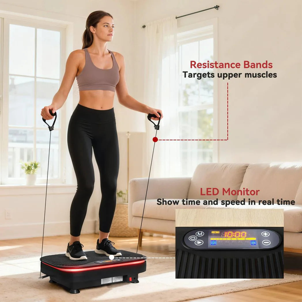 SPORTNOW Vibration Plate Exercise Machine with 99 Speed Levels, Bluetooth Speaker & Remote – Home Fitness