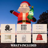 Outsunny 8ft Inflatable Santa with LED Lights