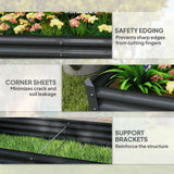Outsunny 180 x 90cm Galvanised Steel Raised Planter