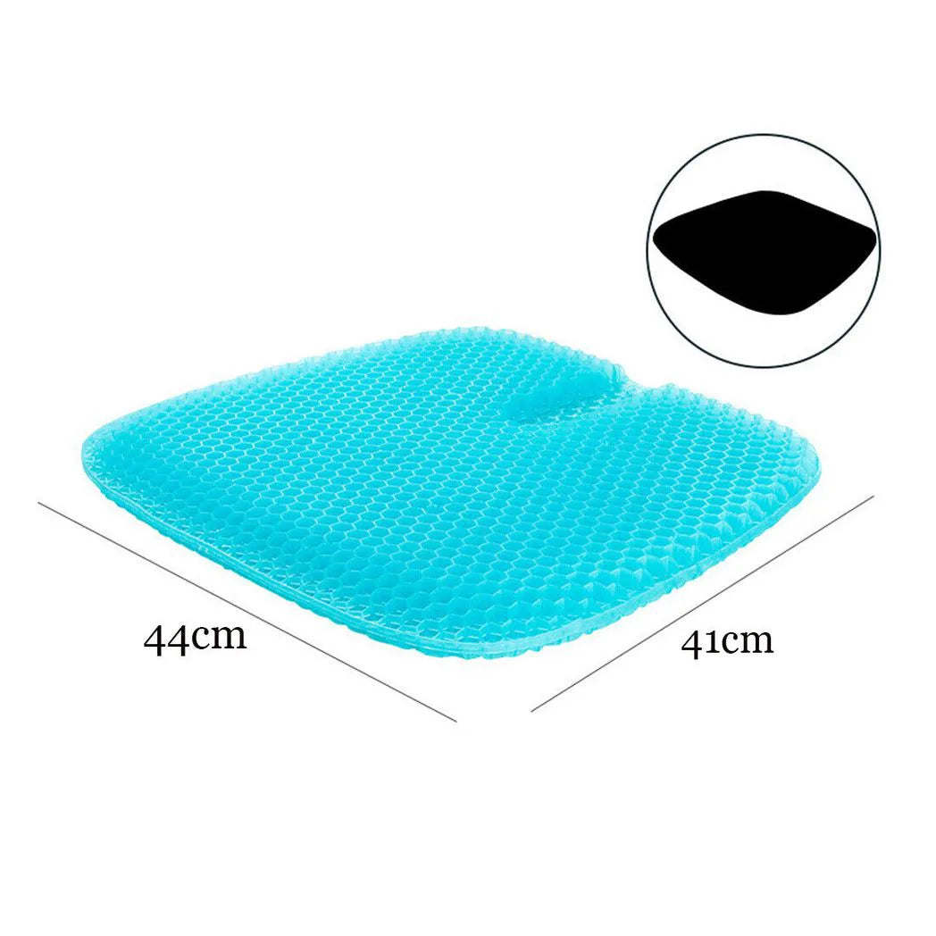 Cooling Honeycomb Gel Seat Cushion – Double-Layer Egg-Shaped Sitting Pad for Office, Car and Travel, Blue