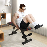 SPORTNOW Foldable Weight Bench with 6-Level Backrest, 4-Level Seat and Leg Roller – Home Gym Strength Training