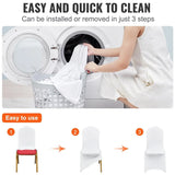 50-Pack White Stretch Spandex Folding Chair Covers – Weddings, Banquets and Parties