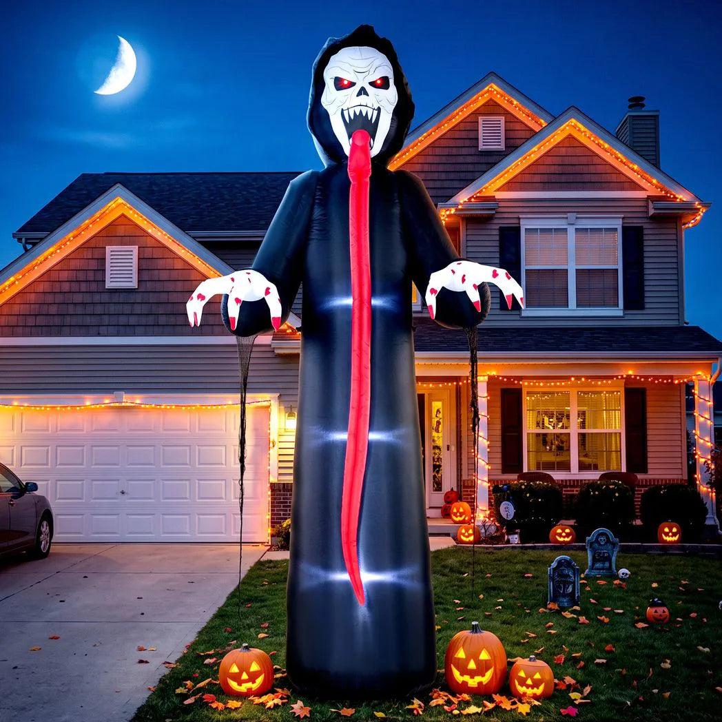 Outsunny 10 FT Halloween Inflatable Skeleton
