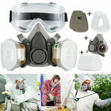 17-Piece 6200 Half Mask Respirator Set with Dual Filters – Reusable Silicone Mask for Painting and Sanding