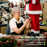HOMCOM 4ft Singing Dancing Santa Claus with Sack and Hanging Elf – Animated Christmas Figure, Sound and Touch Activated
