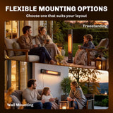 Outsunny 2000 W Electric Infrared Patio Heater with Cover – Free Standing or Wall Mounted, IP65, Black